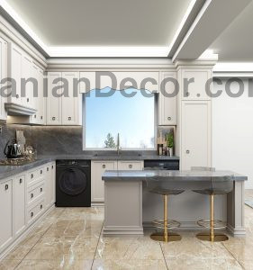 طرحی نئوکلاسیک برای آشپزخانه برای خاص و لوکس شدن پروژه